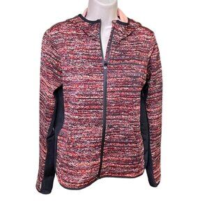Nike Therma Fit Hoodie Jacket Zip Up Womens Size M Pink Black u